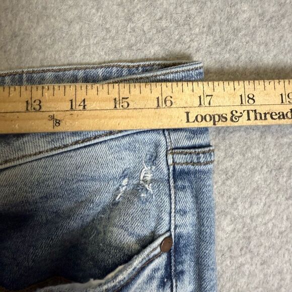 Judy Blue Teens Juniors Size 15W 32L Skinny Fit Distressed Light Wash Jeans - Picture 4 of 9